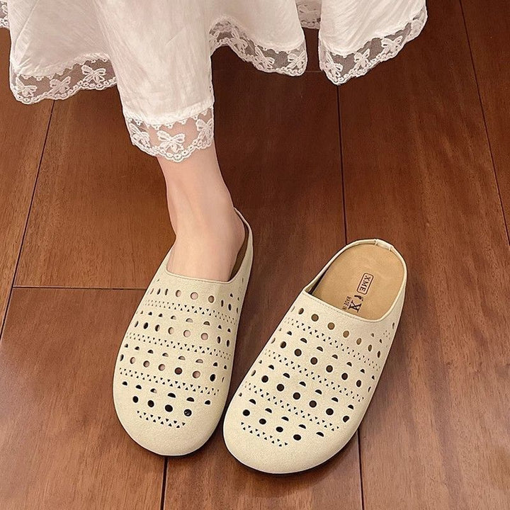Damen Bequeme Clogs mit luftigen Aussparungen und rutschfester Sohle Drune