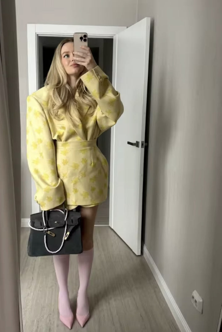 Damen Kurzblazerkleid im taillierten Blousonstil Drune