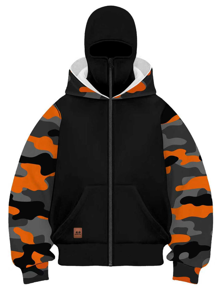 Herren Modische Camouflage Kapuzenjacke Drune