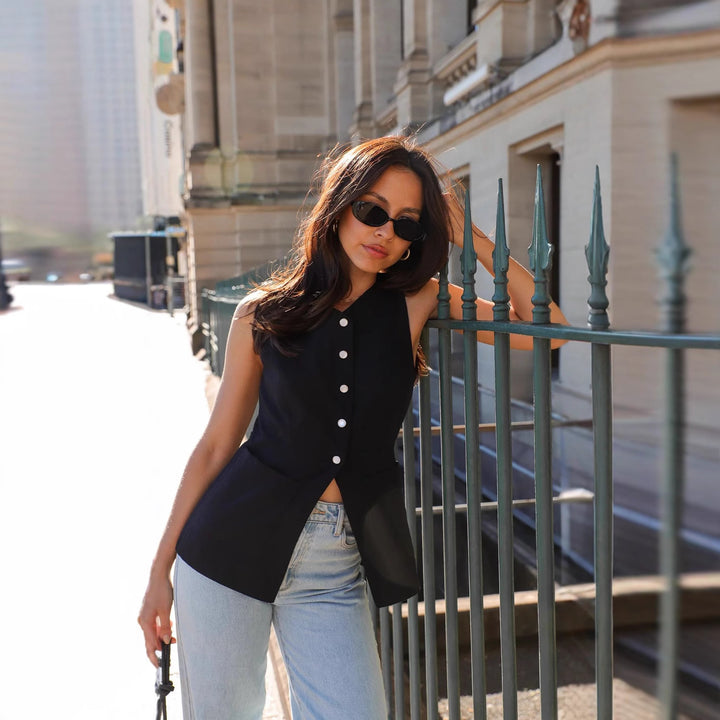Damen elegante Peplum-Bluse Drune