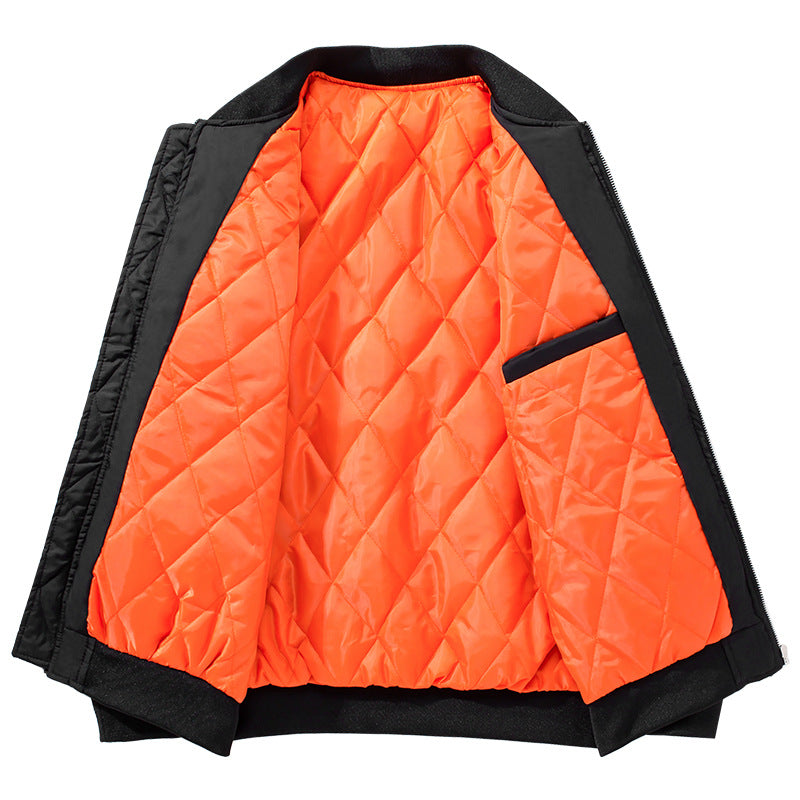 Herren Bomberjacke im Fliegerstil mit wattierter Thermofütterung und Ärmel-Utilitytasche Drune