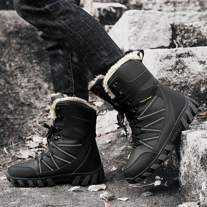 Damen Gefütterte Winterstiefel mit Kunstfellrand, wasserdichter Konstruktion und griffiger Profilsohle Drune