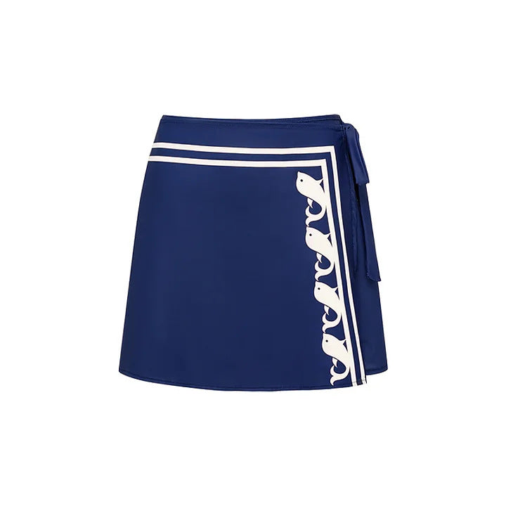 Damen Einteiler Badeanzug mit raffiniertem Cut-Out und dekorativen Schleifen Drune