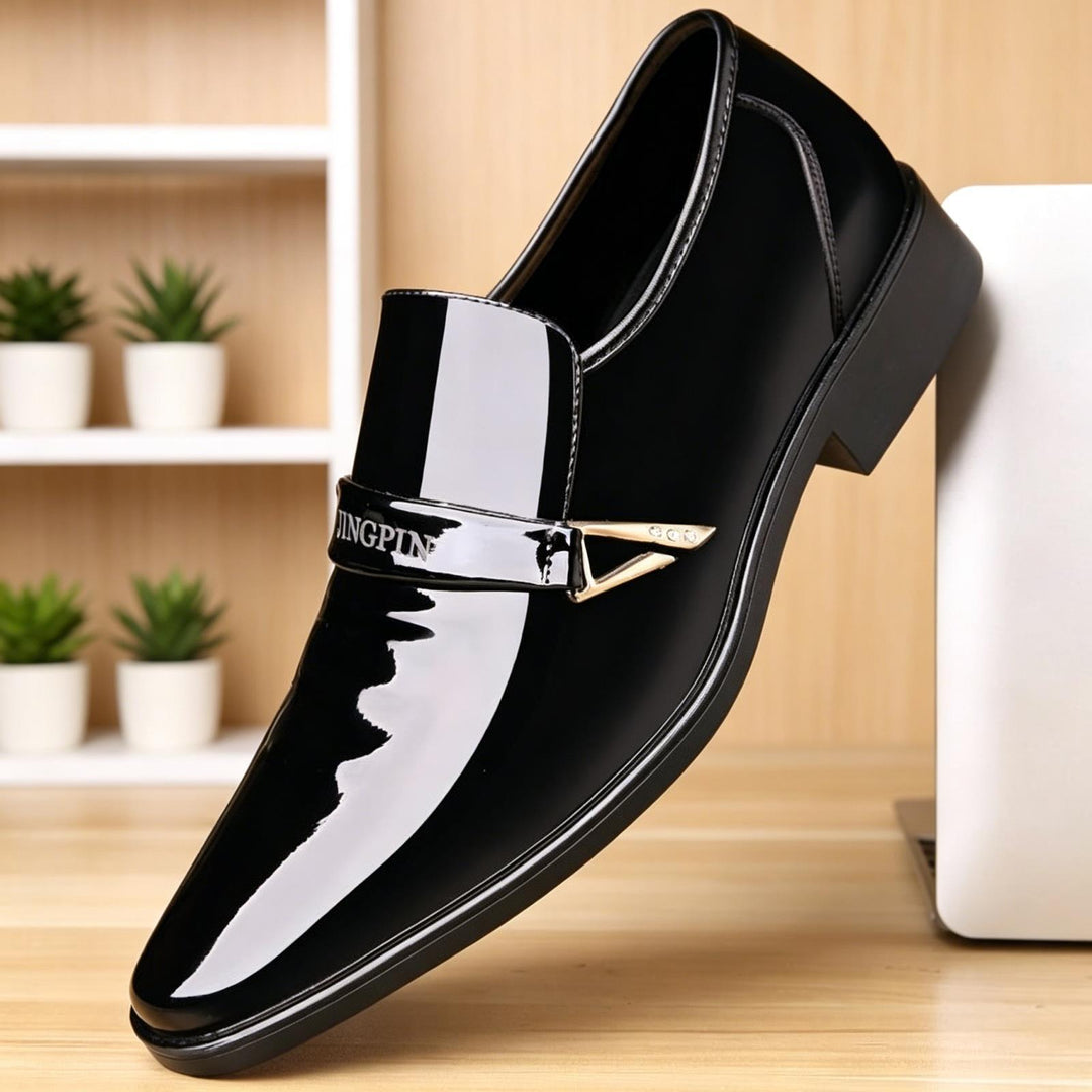 Herren Elegante und stilvolle Lacklederschuhe Drune