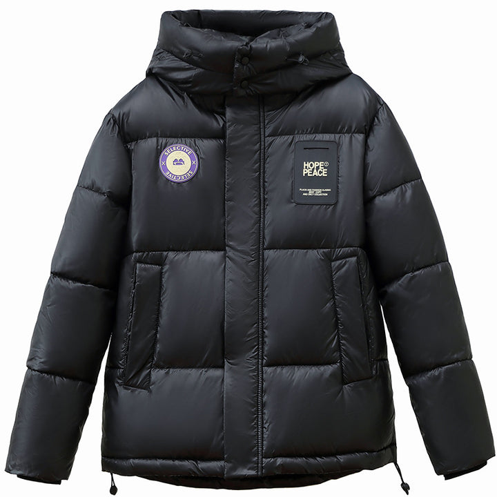 Damen Daunenjacke mit Kapuze und praktischem Reißverschluss Drune