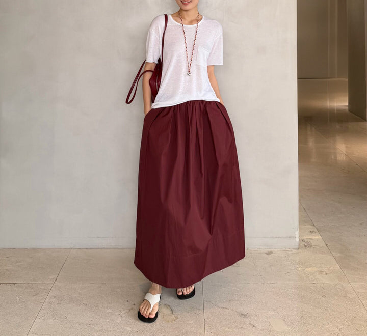 Damen Eleganter Maxirock mit weit geschnittenem Design Drune