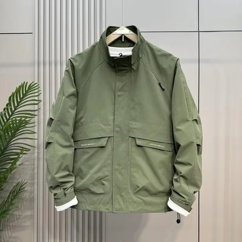 Herren wetterfeste Multifunktionsjacke mit hohem Kragen Drune