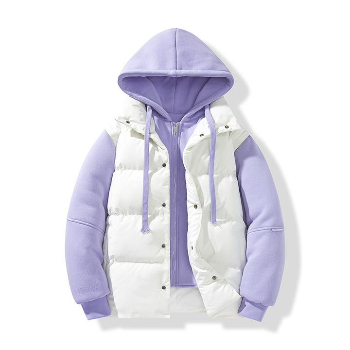 Herren Hybrid-Steppjacke mit integrierter Kapuzen-Fleeceinnenschicht Drune
