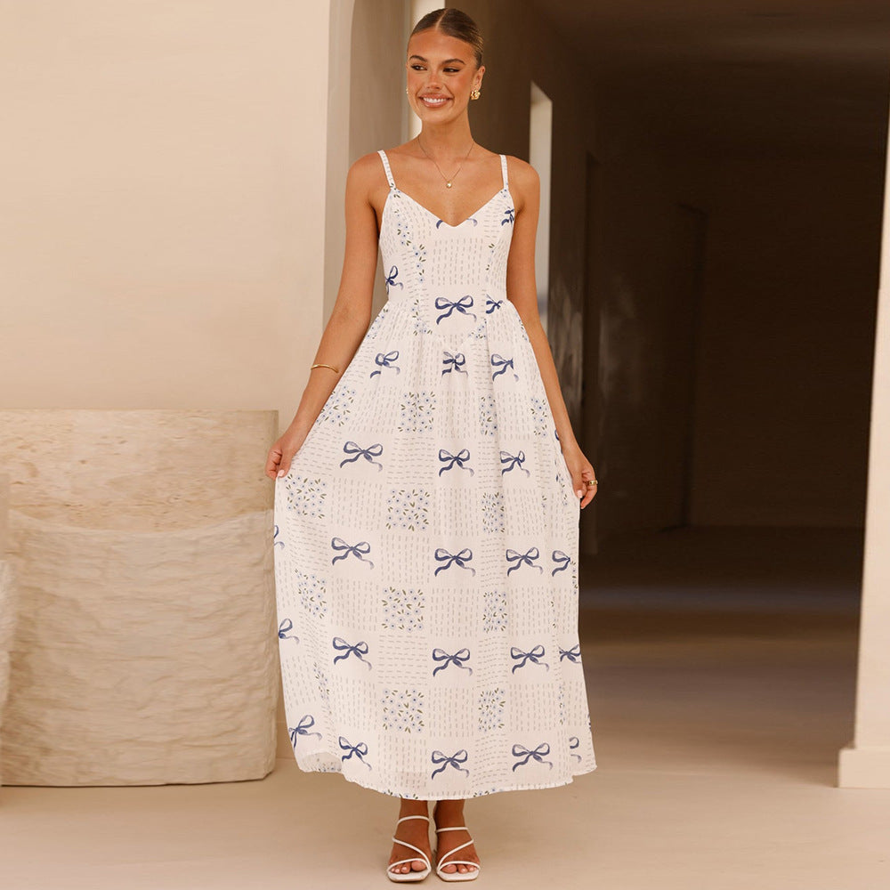 Damen Maxikleid mit floralen Mustern Drune