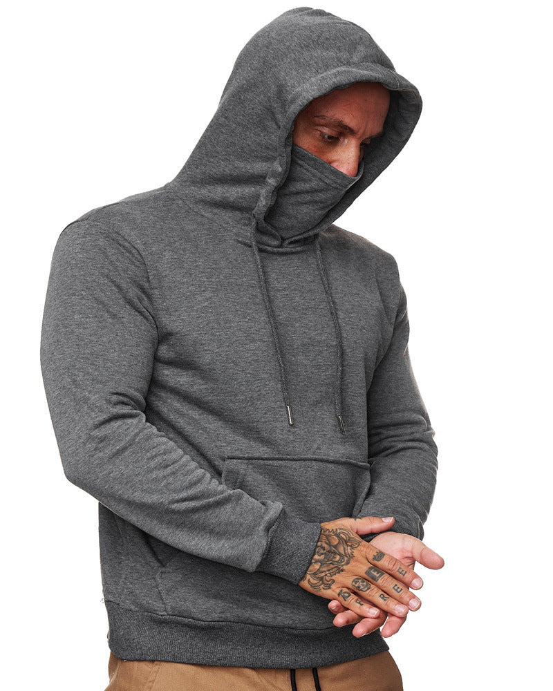 Herren Kapuzenpullover mit multifunktionalem Kragen Drune