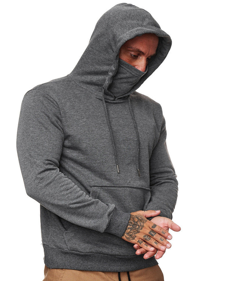 Herren Kapuzenpullover mit multifunktionalem Kragen Drune