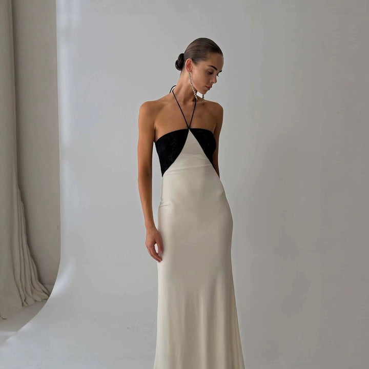 Damen Elegantes Abendkleid mit schimmerndem Oberteil und schmalem Schnitt Drune