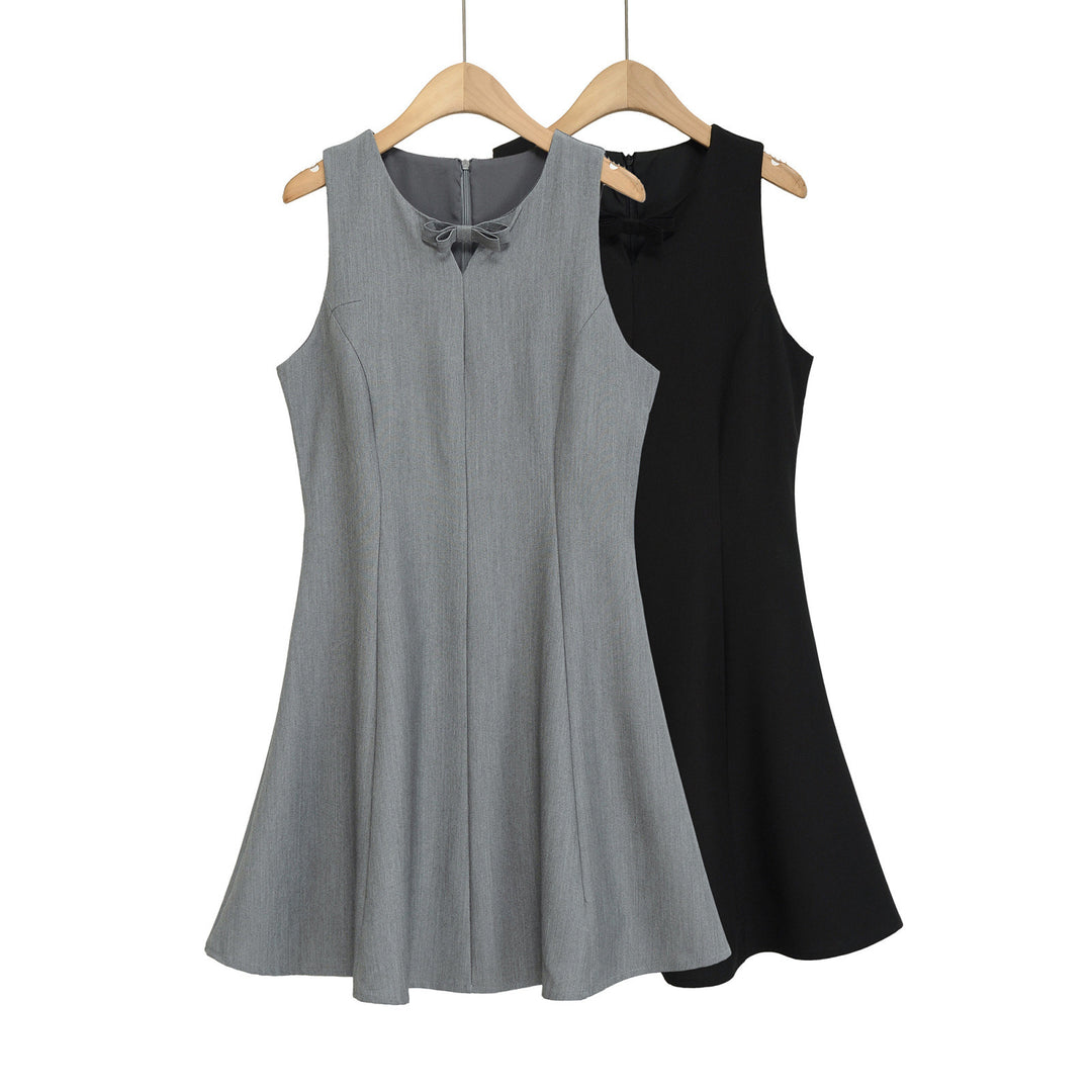 Damen Besprechungs-Kleid mit eleganter Schleifenverzierung und fließendem Schnitt Drune