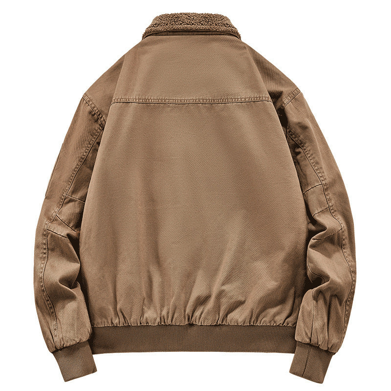 Herren Stilvolle Bomberjacke mit Fleecefutter Drune