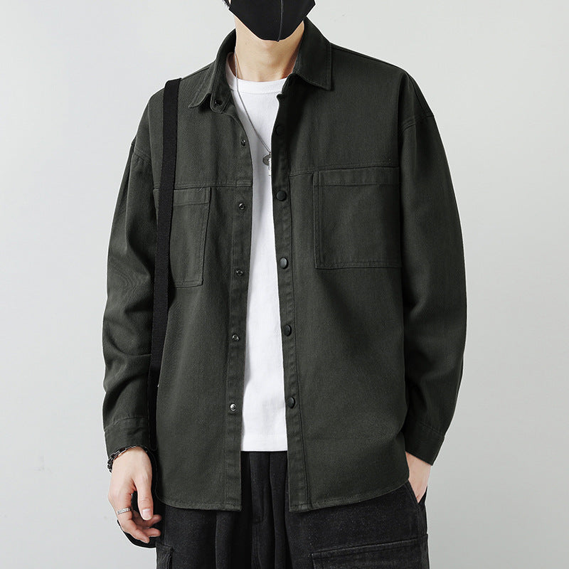 Herren Lässige Overshirt-Jacke Drune