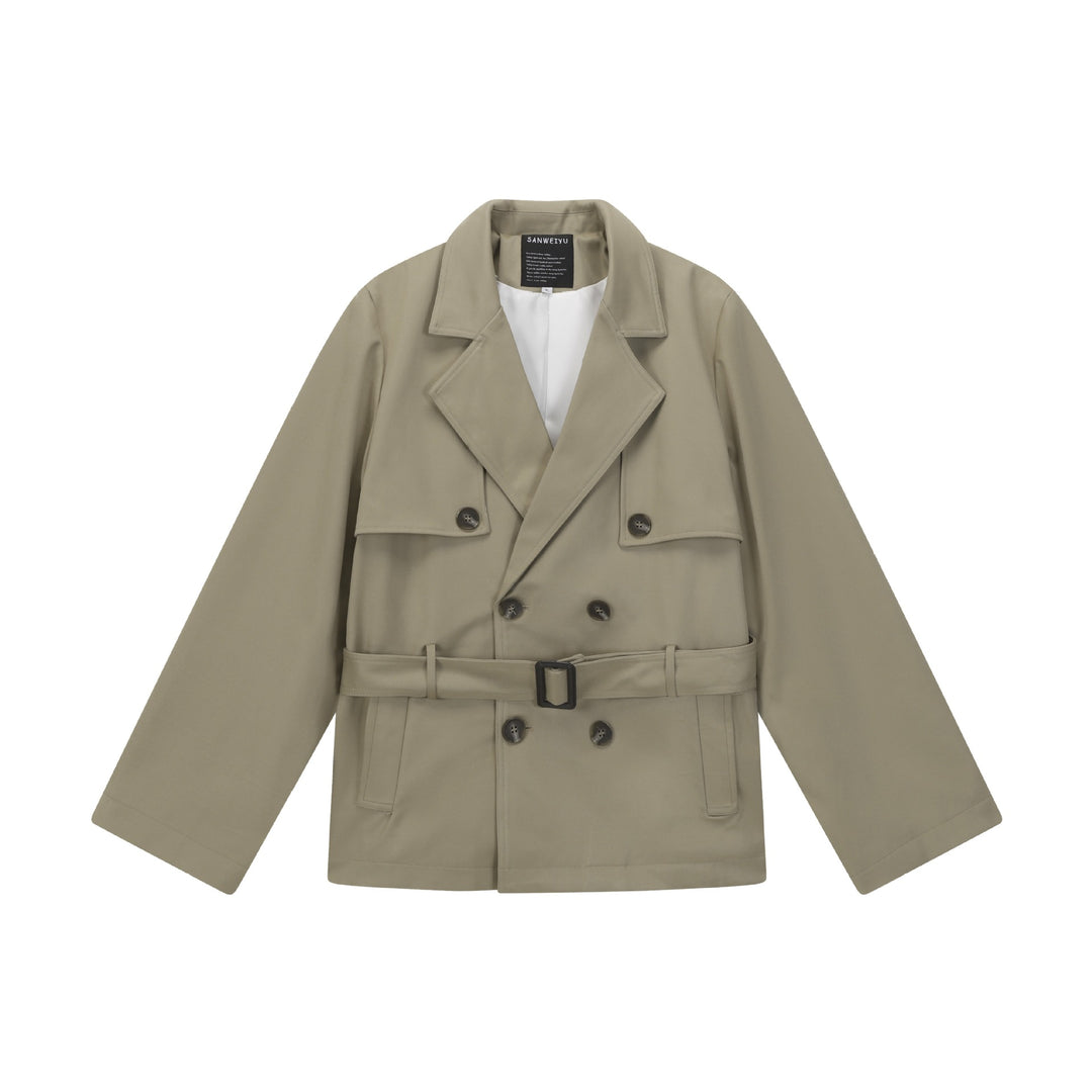 Damen Doppelreihiger Trenchcoat Drune