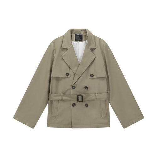 Damen Doppelreihiger Trenchcoat Drune