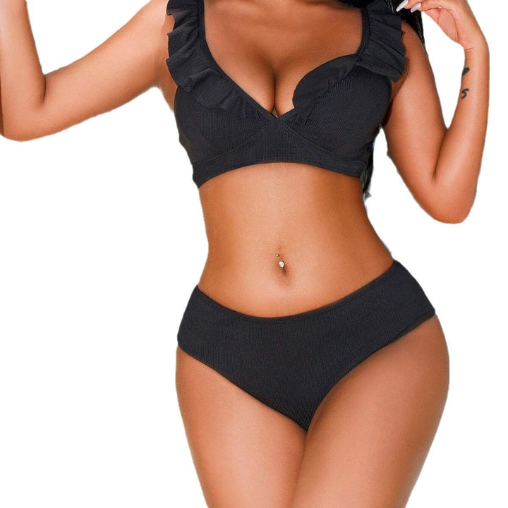 Damen Strand-Bikini mit verspielten Rüschen Drune