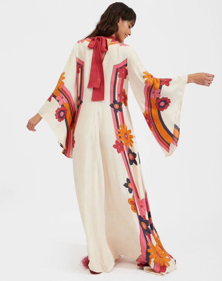 Drune | Bedrucktes Dreiviertelarmkleid