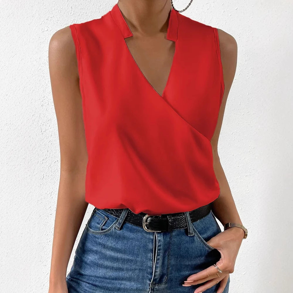 Damen Wickeloberteil mit elegantem V-Ausschnitt Drune