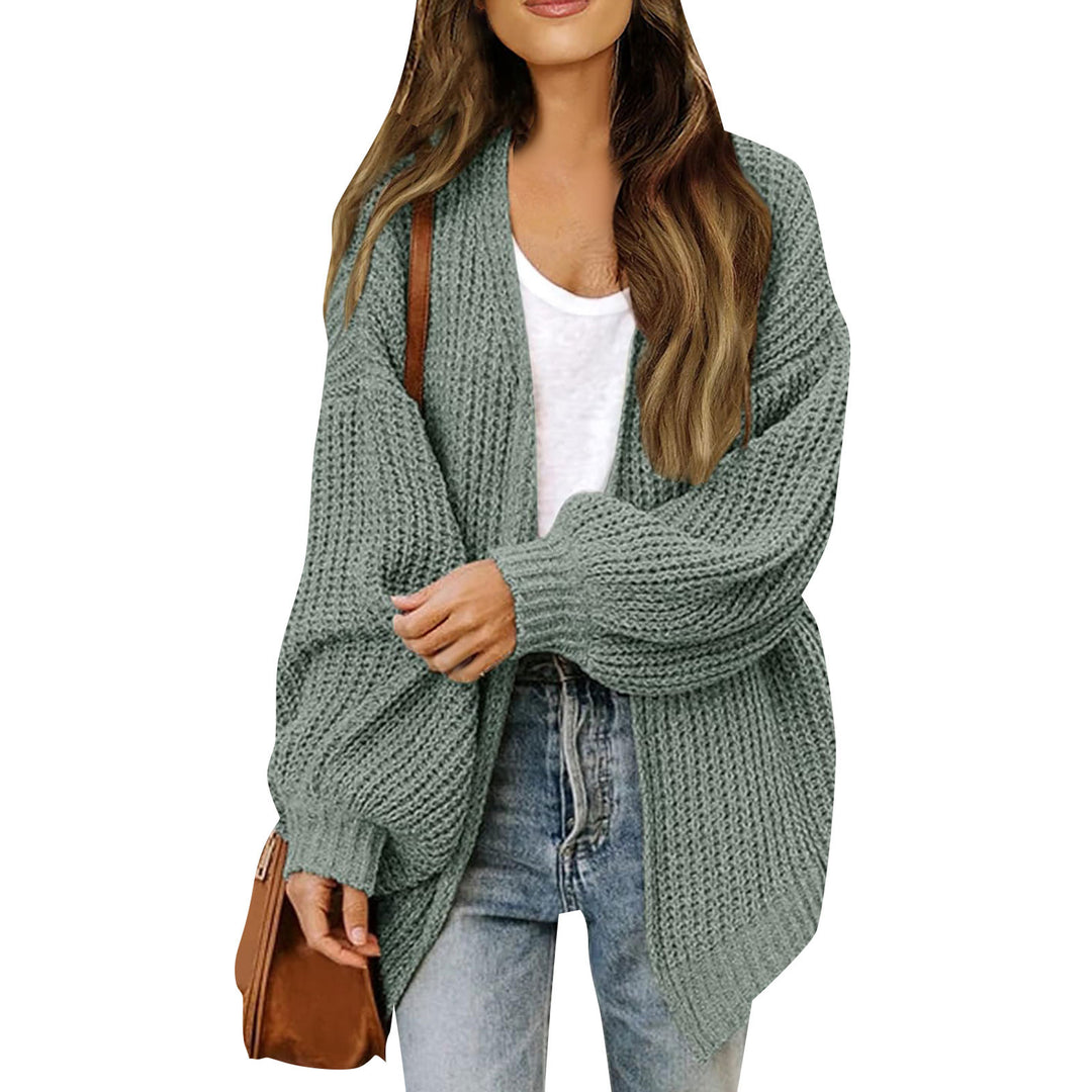 Damen Grobstrickjacke mit lässigem Schnitt und überschnittenen Schultern Drune
