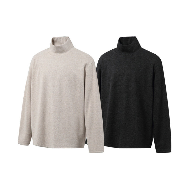 Unisex Boxy-Feinstrickpullover mit kurzem Polokragen und geradem Saum Drune