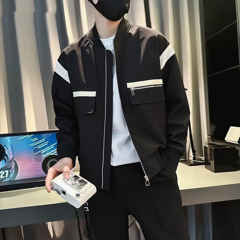 Herren modische Bomberjacke mit funktionalen Taschen und sportlichem Design Drune