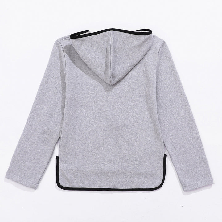 Damen Sportliche Zip-Hoodie Jacke Drune