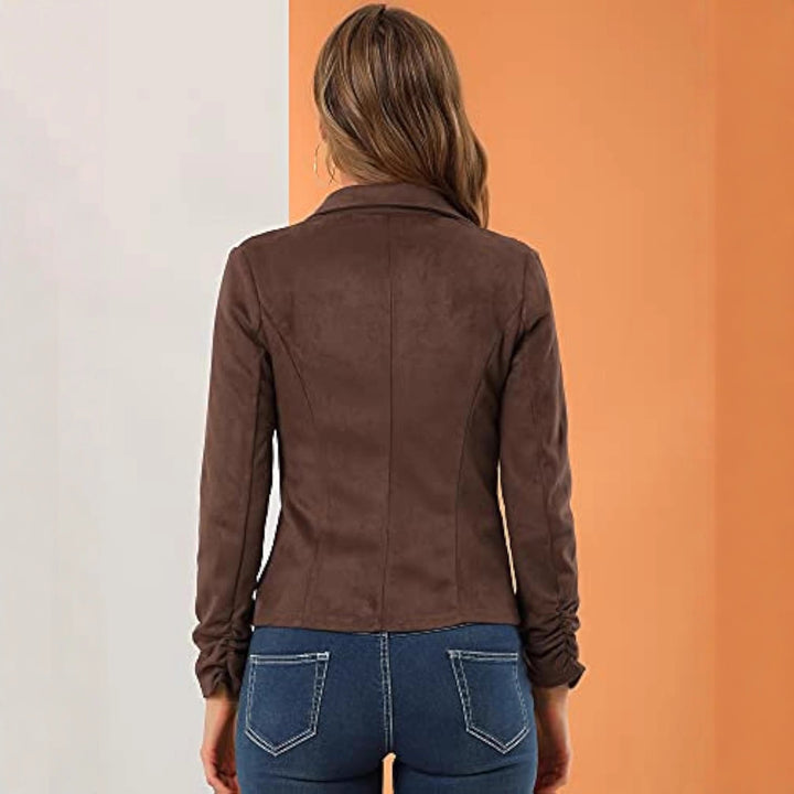 Damen Eleganter Velours-Blazer mit schmaler Passform Drune