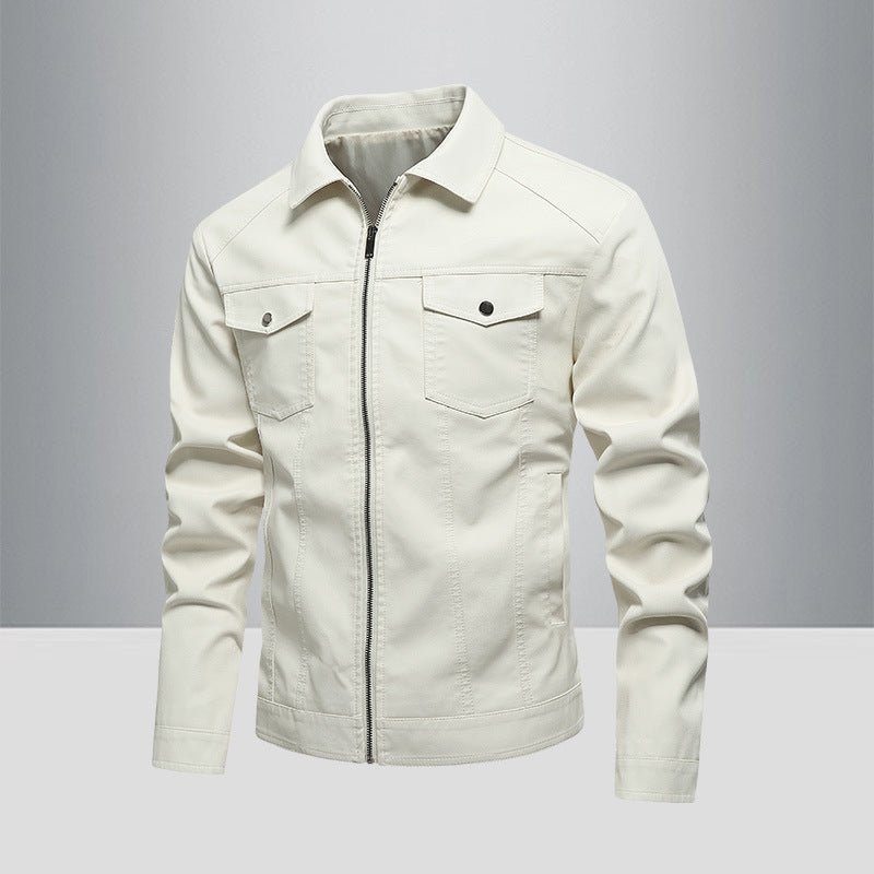 Herren Modische Sommerjacke im Biker-Stil Drune