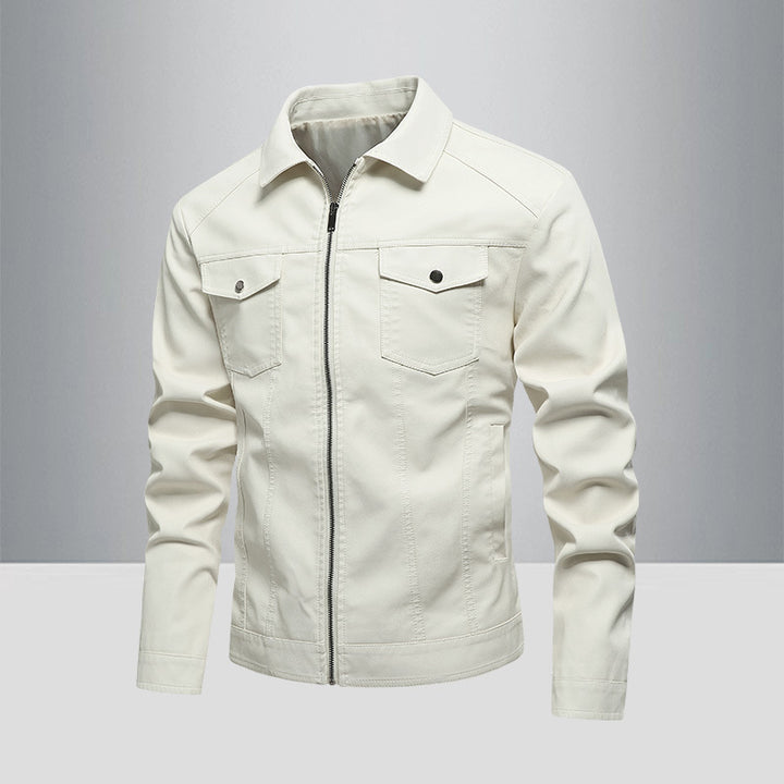 Herren Modische Sommerjacke im Biker-Stil Drune