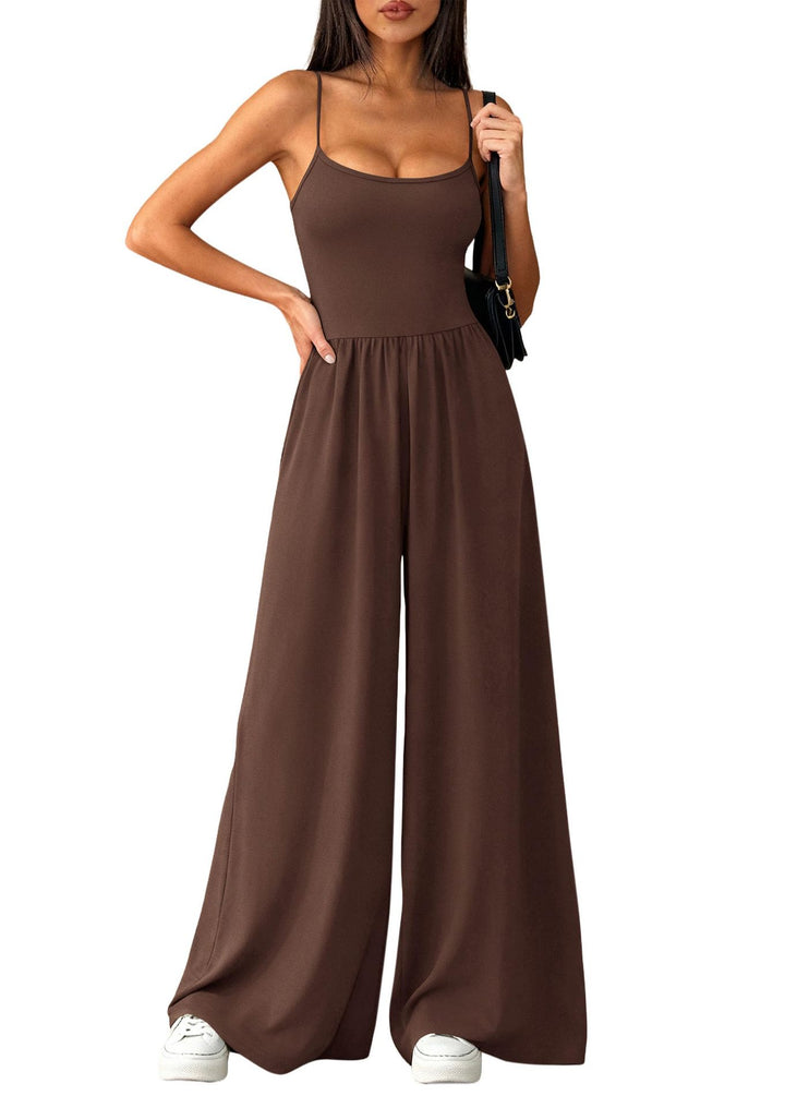 Damen Maxikleid mit trägerlosem Design und seitlichen Taschen Drune