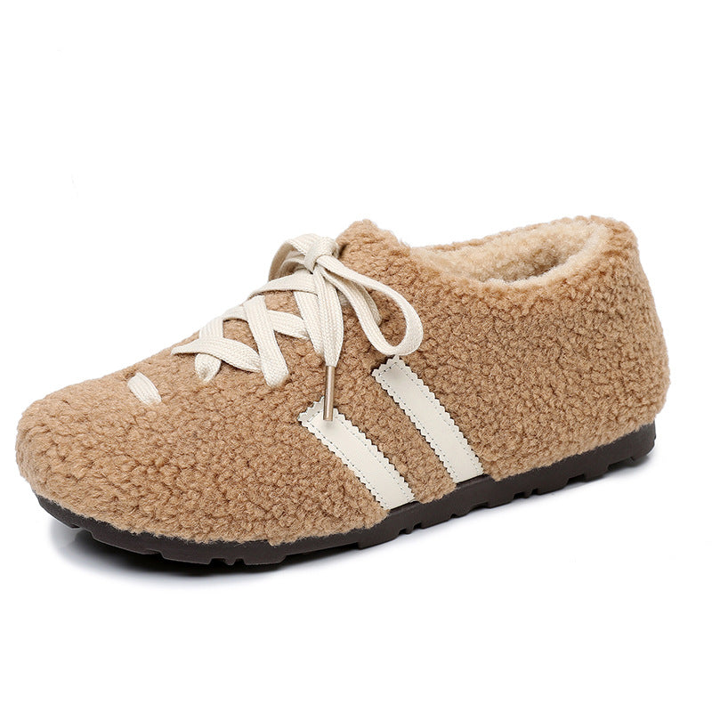 Damen Komfortable und warme Fleece-Hausschuhe mit rutschfester Sohle Drune