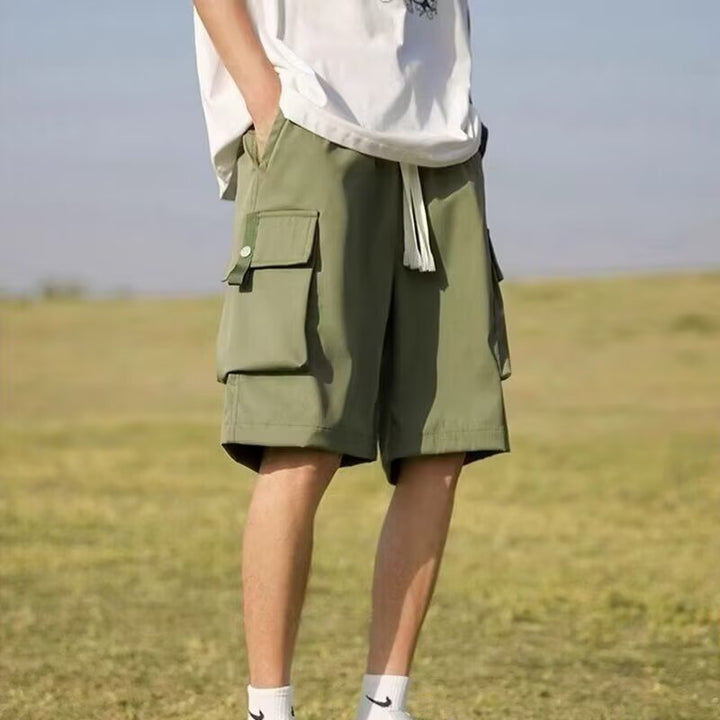 Herren Cargo-Shorts mit multifunktionalen Taschen und elastischem Bund Drune