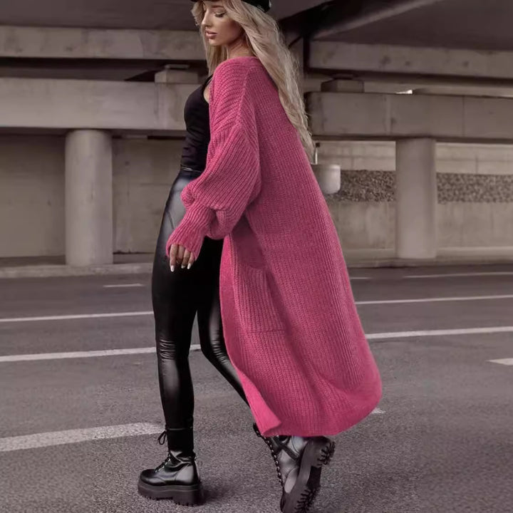 Damen Grobstrickmantel im lässigen Oversized-Stil mit tiefen Taschen Drune