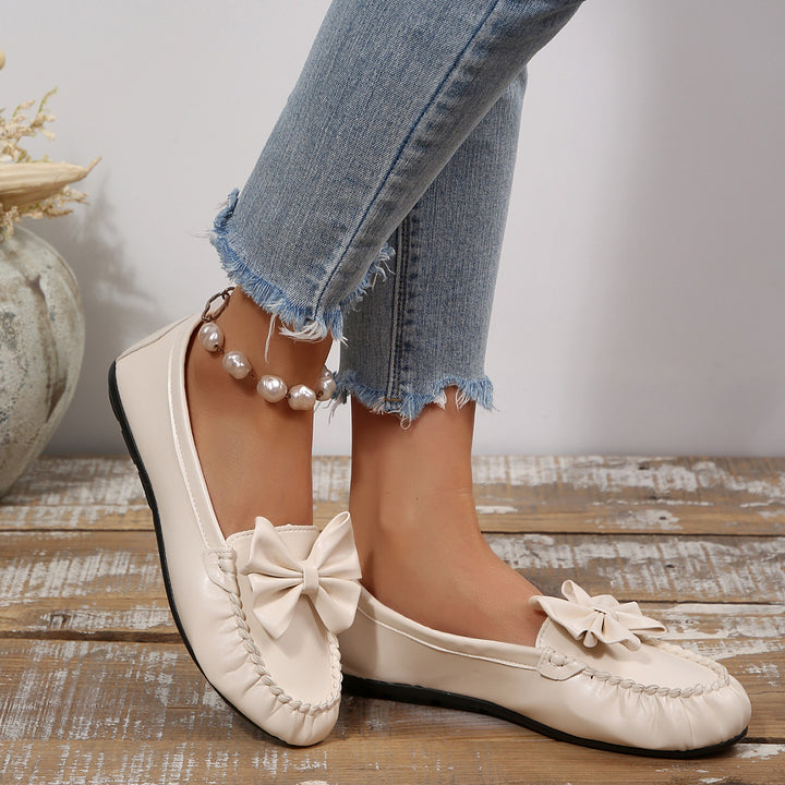 Damen Bequeme Mokassins mit Schleifen-Detail Drune