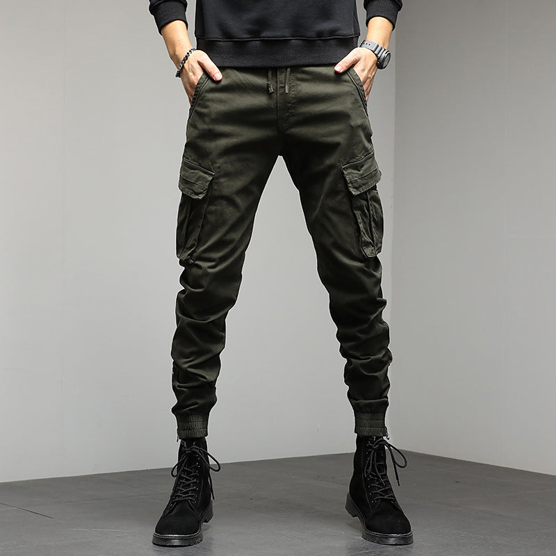 Herren Tapered Utility-Cargo-Jogger mit Tunnelzugbund, verstärkten Kniepartien & Mehrfach-Taschen Drune