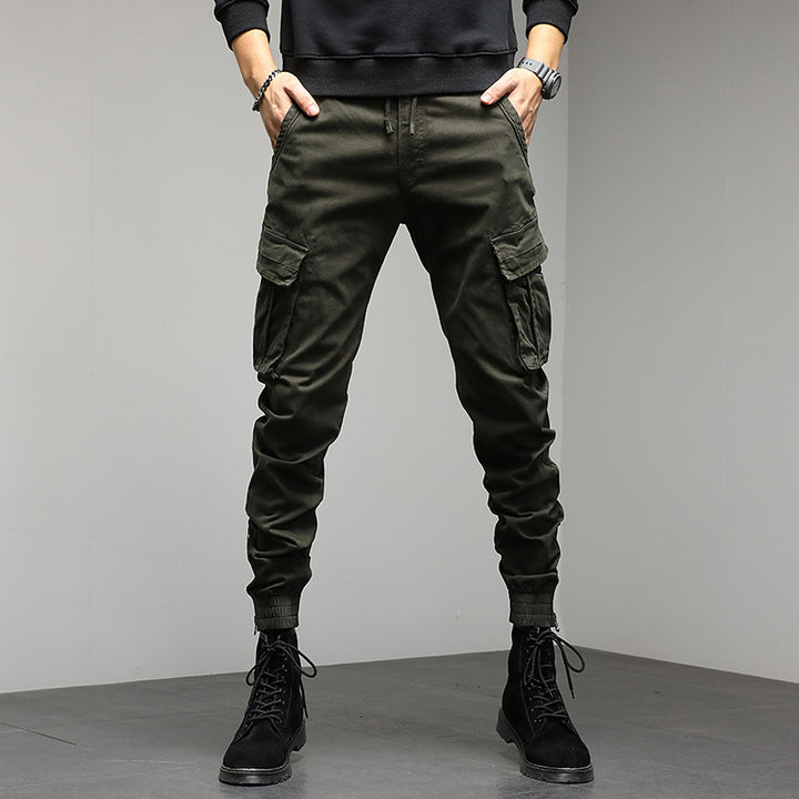 Herren Tapered Utility-Cargo-Jogger mit Tunnelzugbund, verstärkten Kniepartien & Mehrfach-Taschen Drune