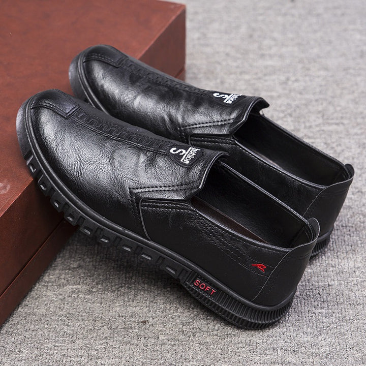 Herren Bequeme Slip-On Lederschuhe Drune