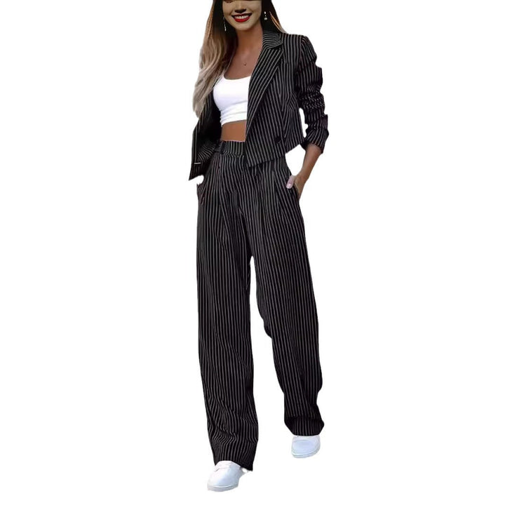 Damen Blazer Damen Set gestreift