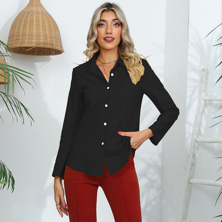 Damen Elegantes und lässiges Blusenoberteil mit kurzen Ärmeln Drune