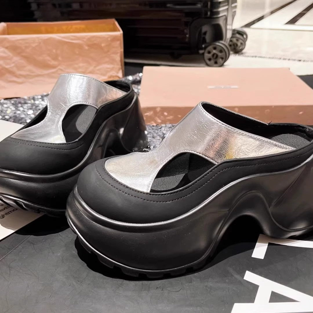 Damen modische Clogs mit konturierter Sohle Drune