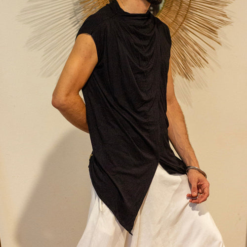 Herren asymmetrisches Kurzarm-T unique Longshirt Drune