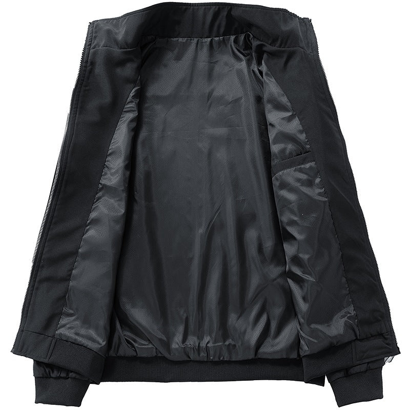 Herren Modische Bomberjacke mit hohem Kragen Drune