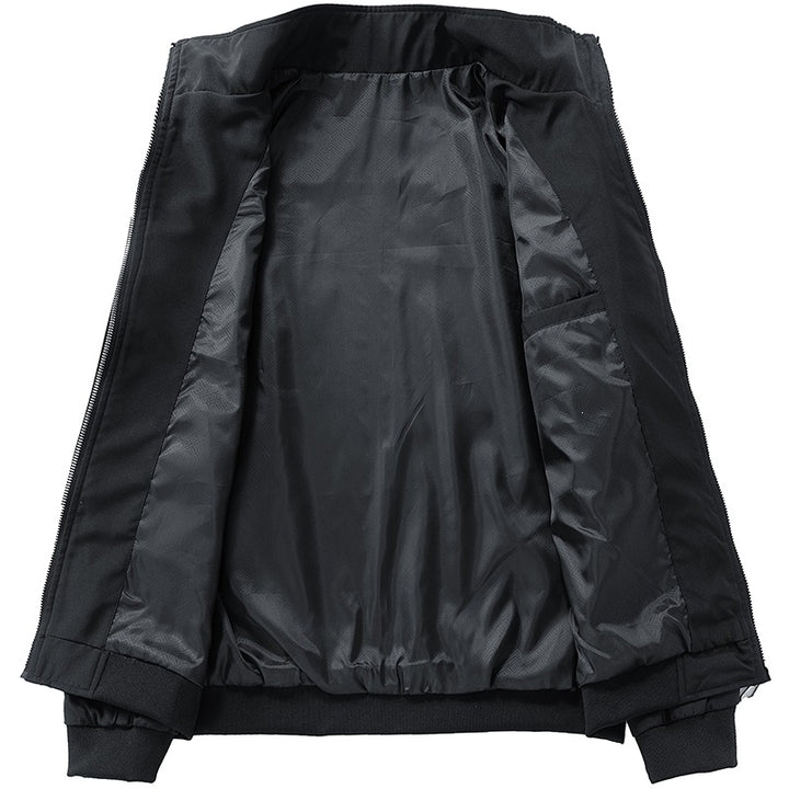 Herren Modische Bomberjacke mit hohem Kragen Drune