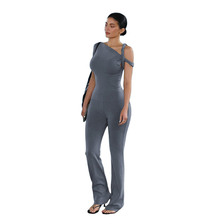 Damen Eleganter Einteiler mit asymmetrischem Schnitt und geschmackvollem Detail Drune