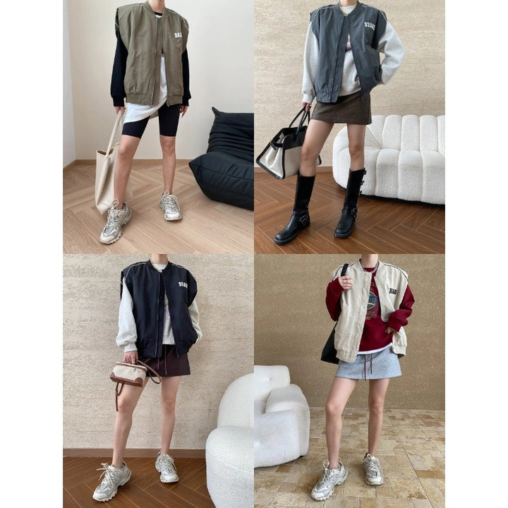Damen lässige Bomberjacke im urbanen Stil mit praktischen Taschen und hochwertigem Material Drune