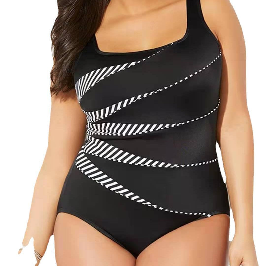 Damen Einteiler Badeanzug mit floralem Design Drune