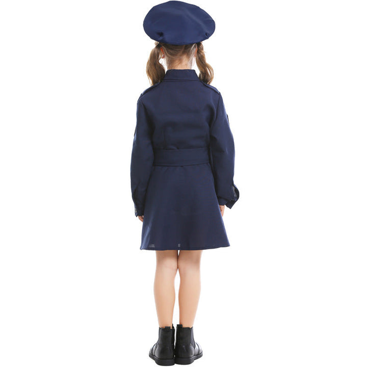 Damen Polizeikostüm mit Rock und Mütze Drune