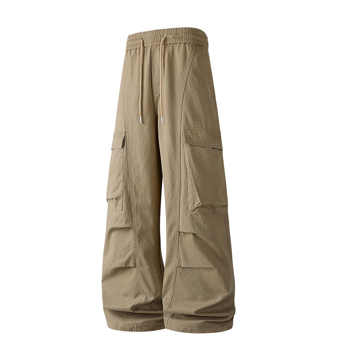 Herren Baggy-Cargo-Hose mit tiefem Schritt, Oversized-Silhouette und aufgesetzten Utility-Taschen Drune